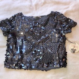 TulaRosa sequin crop
